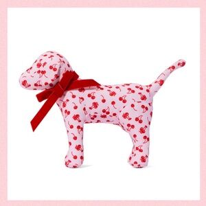 PINK VICTORIA'S SECRET Galentines Day 2026 Mini Dog Pink Red Cherries🍒